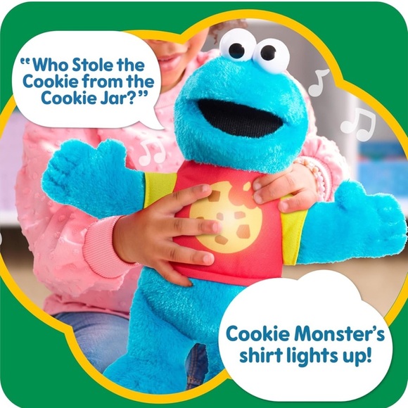 Just Play Sesame Street Sing-Along Cookie Monster 13-inch Plushie - Picture 6 of 6
